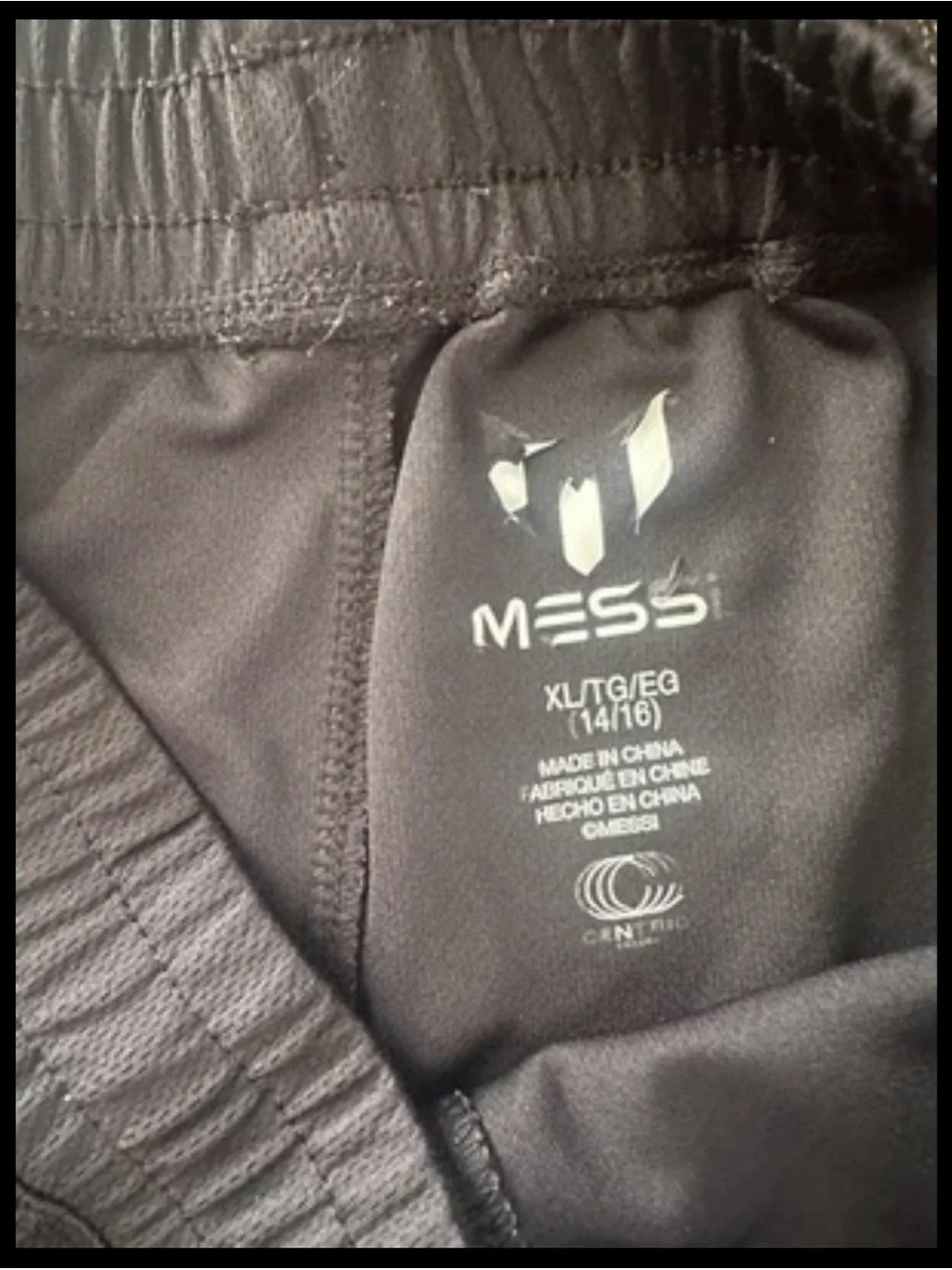 Messi Athletic Shorts XL 14-16 Black Pink White Performance Activewear